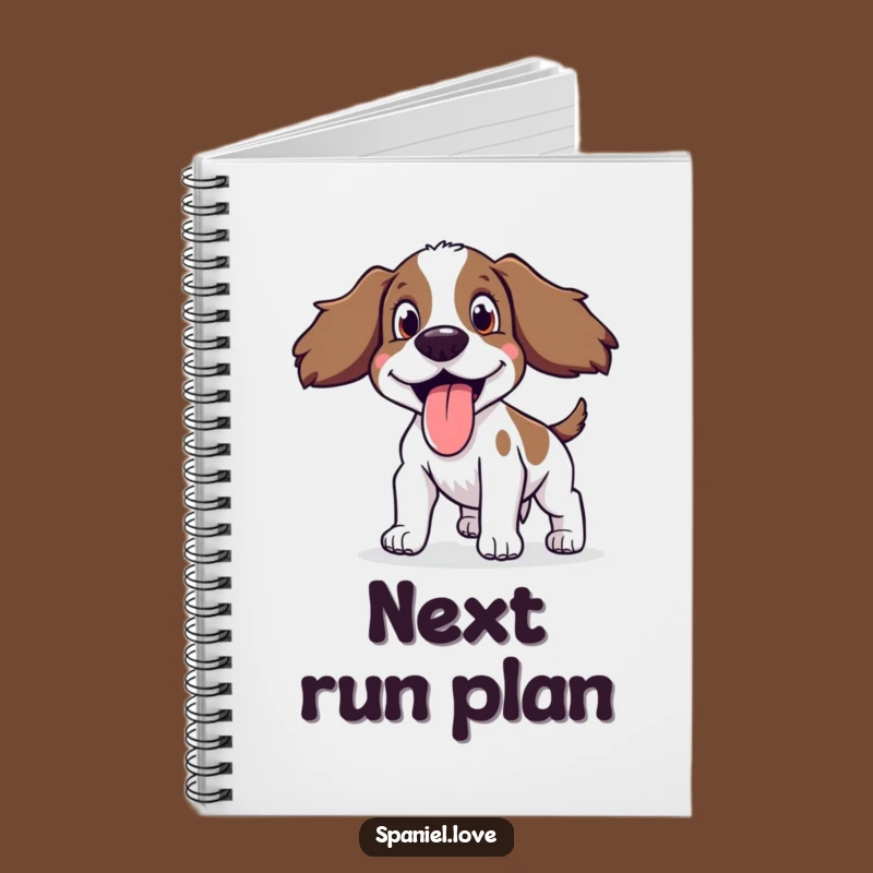 Funny Spaniel Panting Notebook: Jot Down Ideas with Happy Energy
