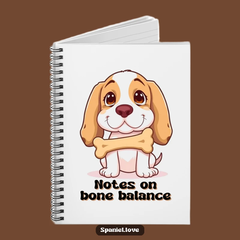 Funny Spaniel Bone Balance Notebook: Jot Down Ideas with a Clever Dog