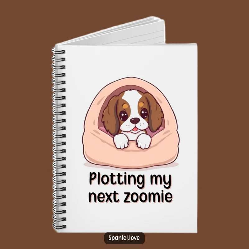 Funny Spaniel Anticipation Notebook - Humorous Dog Lover Journal Gift