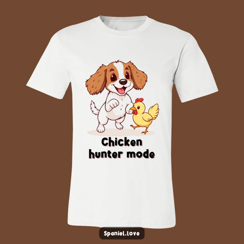 Funny Spaniel Chicken Fetch T-Shirt: Hilarious Apparel for Dogs Who Love to Play