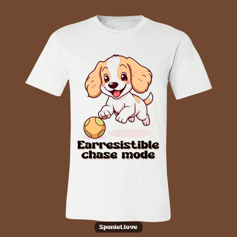Funny Spaniel Ball Chase T-Shirt: Wear Your Love for Play