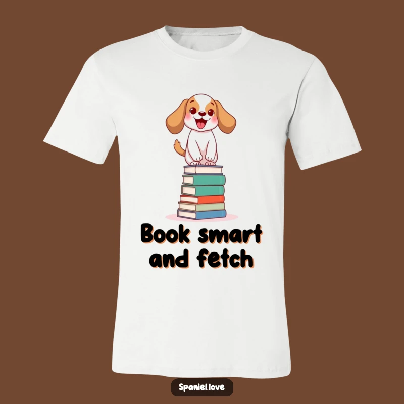 Funny Bookworm Spaniel T-Shirt: Show Off Your Hilarious Intelligence!
