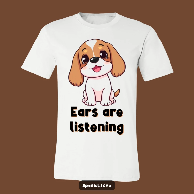 Funny Tilted Spaniel T-Shirt: Hear the Humor with This Canine Comedy Tee