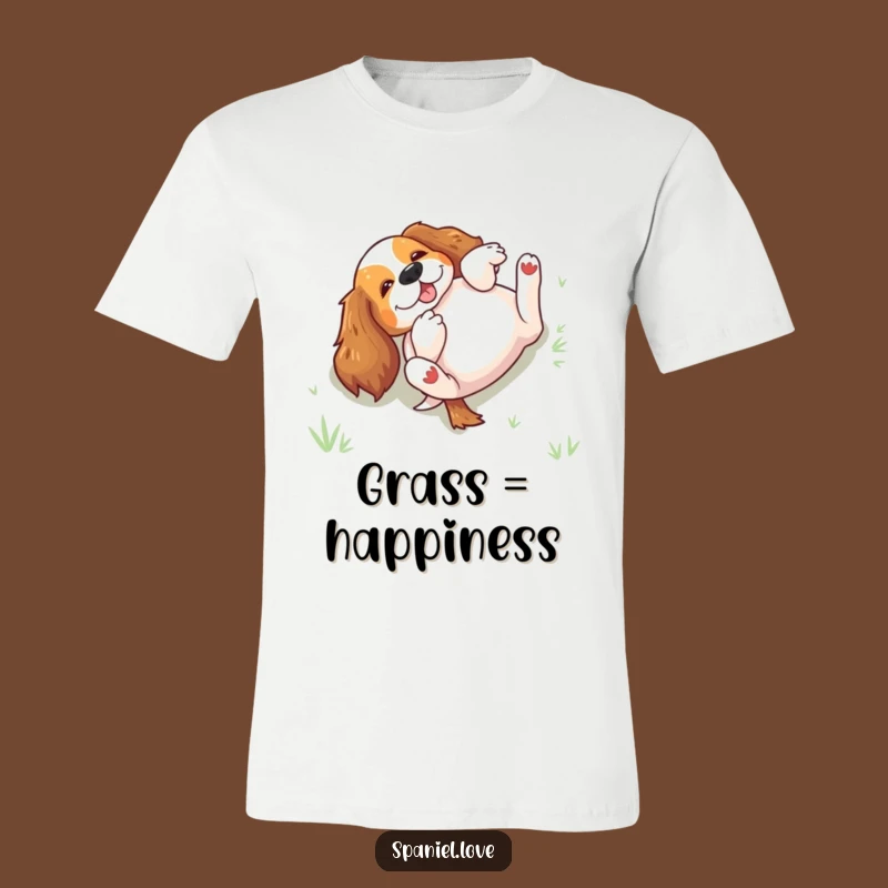 Funny Rolling Spaniel T-Shirt: Express Your Joyful Side with Canine Comedy