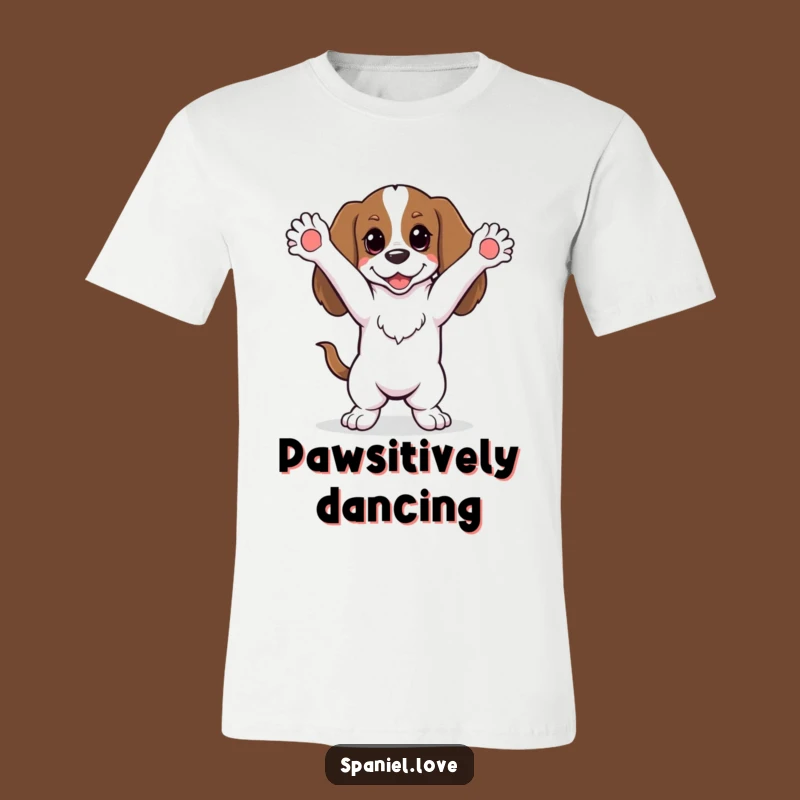 Funny Dancing Spaniel T-Shirt: Show Off Your Moves with Canine Comedy