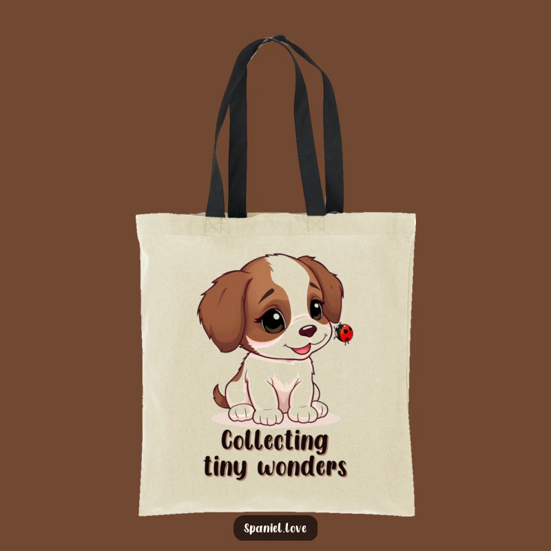 Funny Spaniel Ladybug Curiosity Tote Bag: Stylish Nature Dog Gift