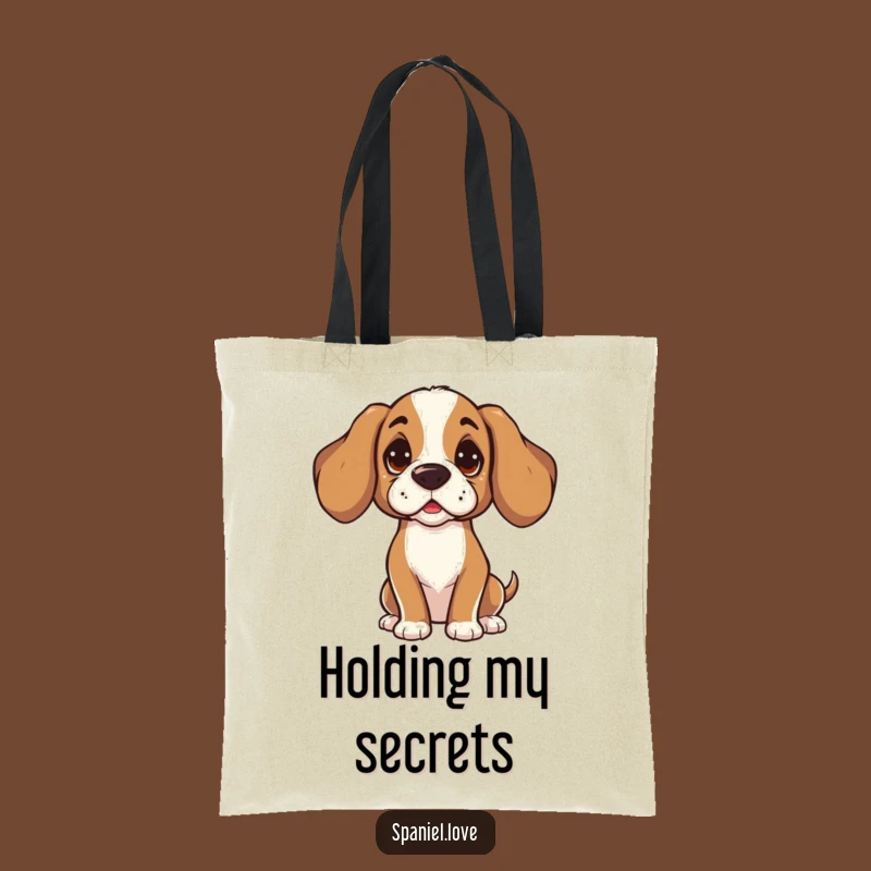 Funny Spaniel Listening Tote: Curious Tilt Bag for Engaged Listeners