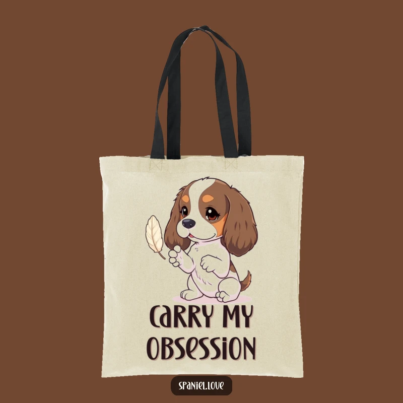 Funny Spaniel Tiny Paws Feather Play Tote Bag - Carry Delight!