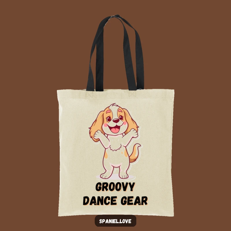 Funny Spaniel Dance Tote Bag: Carry Your Joy with this Dancing Dog, Funny Gift