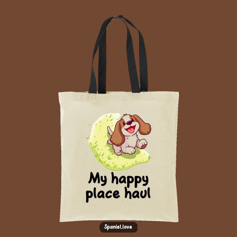 Funny Spaniel Hill Slide Tote Bag: Stylish Canine Carrier, Perfect Funny Gift